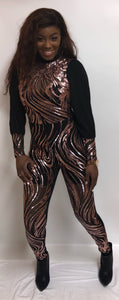 ONE PIECE JUMPSUIT WITH SEQUINS