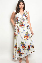 Load image into Gallery viewer, Ivory Floral Plus Size Skirt Set