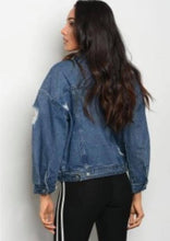 Load image into Gallery viewer, Braided Denim Jacket