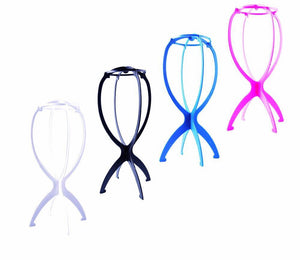 1PC Colorful Ajustable Wig Stands Plastic Hat Display Wig Head Holders 18x36Cm Mannequin Head/Stand Portable Folding Wig Stand