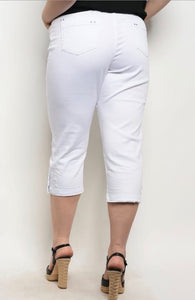 White Missy Capri Pants