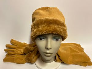 Women winter set hat , scarf, hand warmer