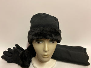 Women winter set hat , scarf, hand warmer