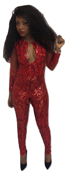 ONE PIECE JUMPSUIT WITH SEQUINS