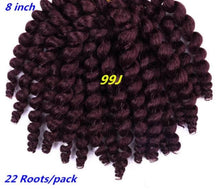 Load image into Gallery viewer, 8inch Jumpy Wand Curl Crochet Braids 22 Roots Jamaican Bounce Synthetic Crochet Hair