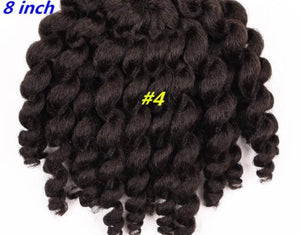 8inch Jumpy Wand Curl Crochet Braids 22 Roots Jamaican Bounce Synthetic Crochet Hair