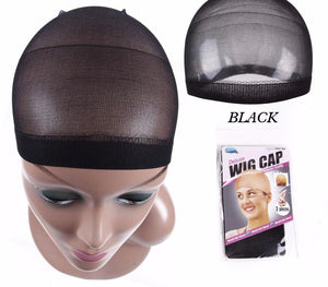 12 Units Wig Caps For Making Wigs Brown Black Stocking  Snood Nylon Stretch Mesh In 3 Colors