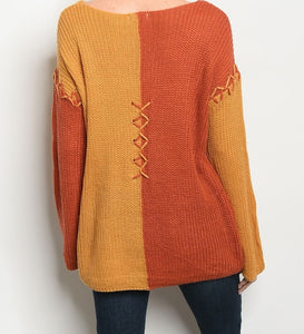TWO COLOR SWEATER