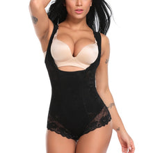 Load image into Gallery viewer, Lace Full Body Shaper Tummy Control Bodysuit