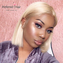 Load image into Gallery viewer, Brazilian  Hair 613 Lace Front Wig Pre Plucked  Short Bob Wig